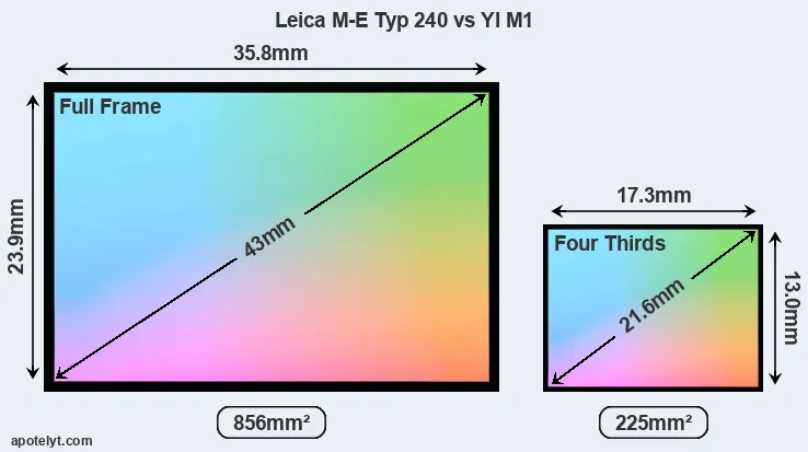 Leica M-E Typ 240 and YI M1 sensor measures