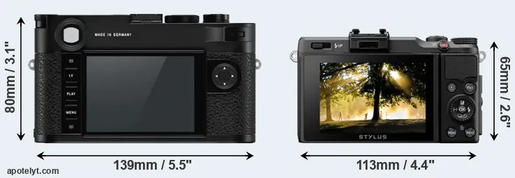 Comparison M10-P or XZ-2 rear