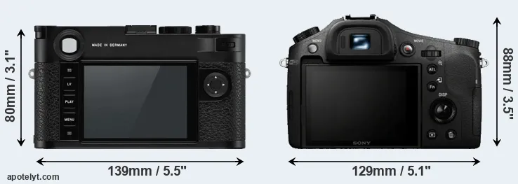 Comparison M10-P or RX10 rear