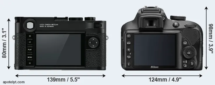Comparison M10 or D3400 rear