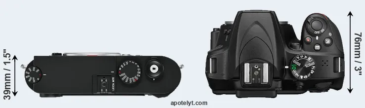 Compare M10 versus D3400 top