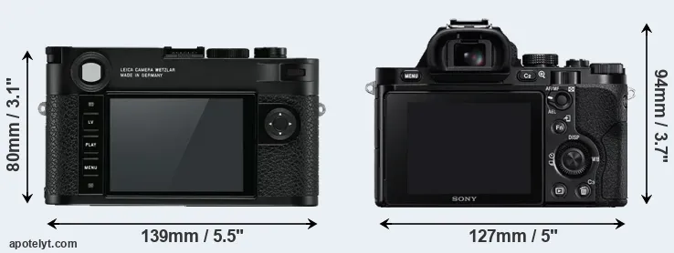 Comparison M10 or A7 rear