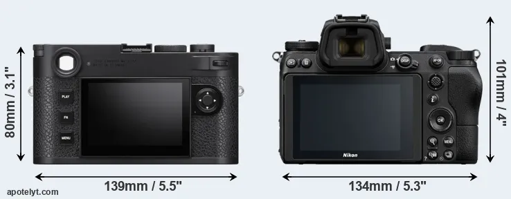 Comparison M11 or Z6 rear