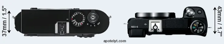 Compare M9 versus NEX-6 top