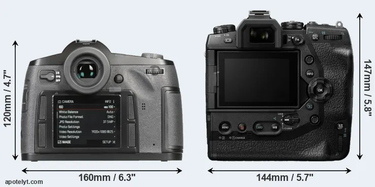 Comparison S-E Typ 006 or E-M1X rear