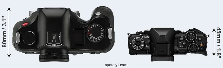 Compare S Typ 006 versus E-M5 II top