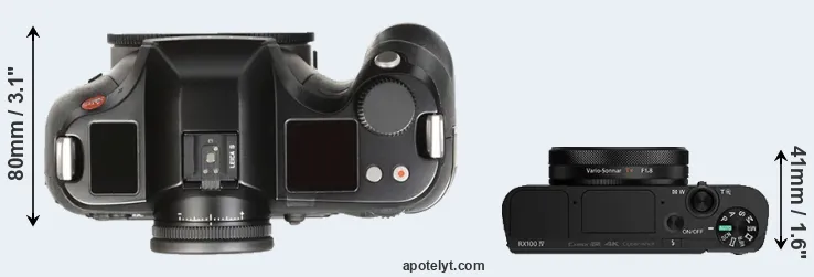 Compare S Typ 007 versus RX100 IV top