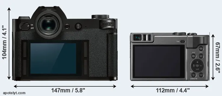 Comparison Leica SL or TZ90 rear
