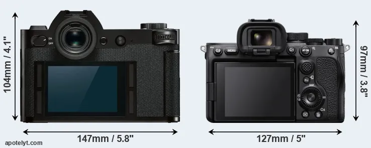 Comparison Leica SL or A7S III rear