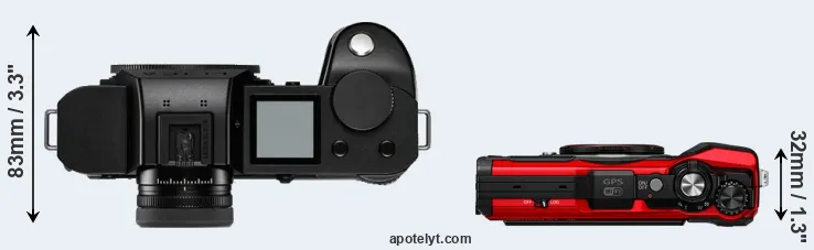 Compare Leica SL2-S versus TG-6 top