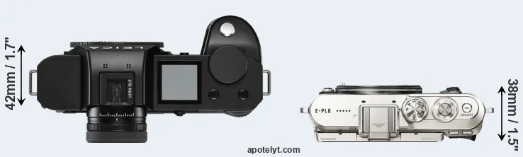 Compare Leica SL2 versus E-PL8 top