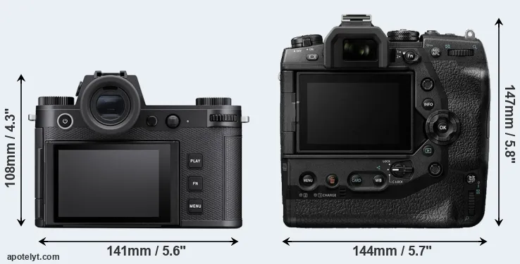 Comparison Leica SL3 or E-M1X rear