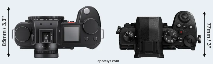 Compare Leica SL3 versus G95 top
