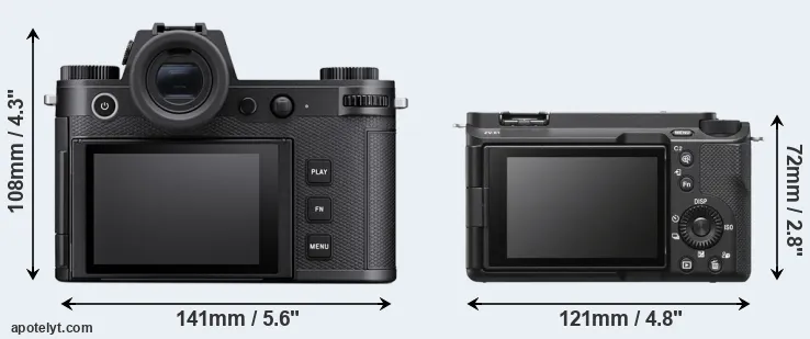 Comparison Leica SL3 or ZV-E1 rear