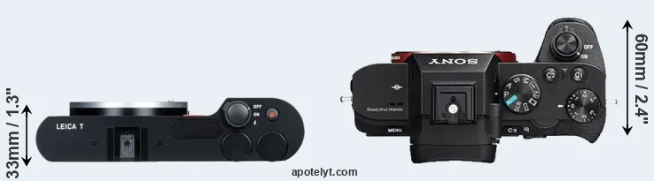 Compare T Typ 701 versus A7 II top