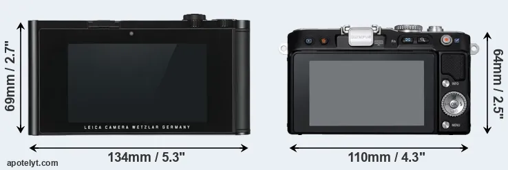 Comparison TL or E-PL3 rear