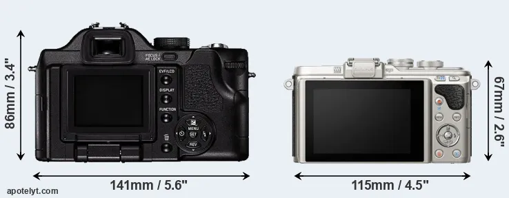 Comparison V-LUX 1 or E-PL8 rear