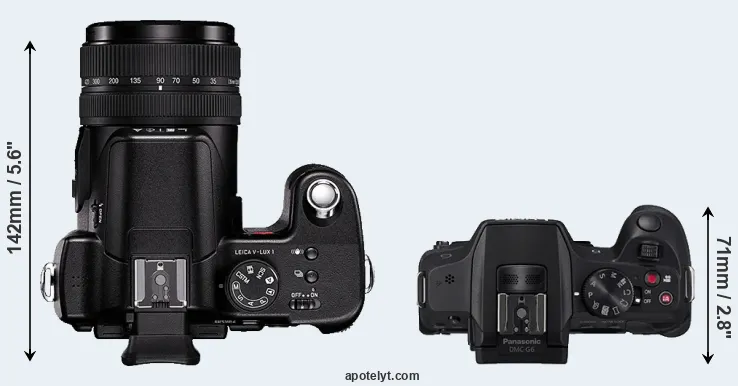 Compare V-LUX 1 versus G6 top