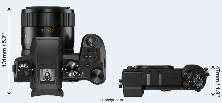 Compare V-LUX 5 versus GX9 top