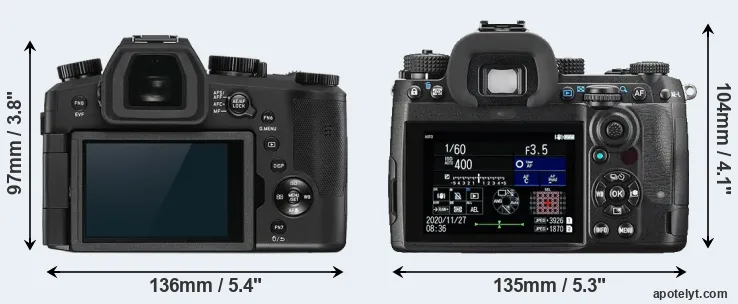 Comparison V-LUX 5 or K-3 III rear