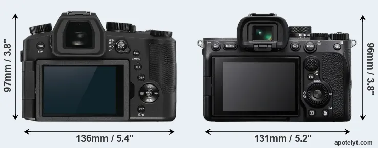 Comparison V-LUX 5 or A7 IV rear