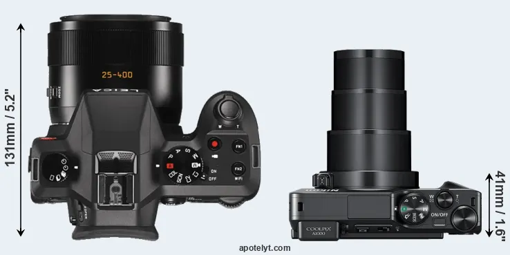 Compare V-LUX Typ 114 versus A1000 top