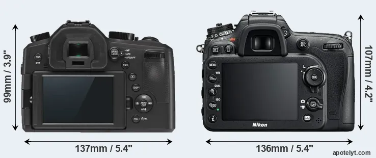 Comparison V-LUX Typ 114 or D7200 rear