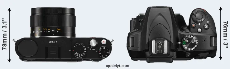 Compare X Typ 113 versus D3400 top