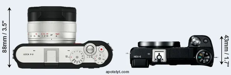 Compare X-U Typ 113 versus NEX-6 top