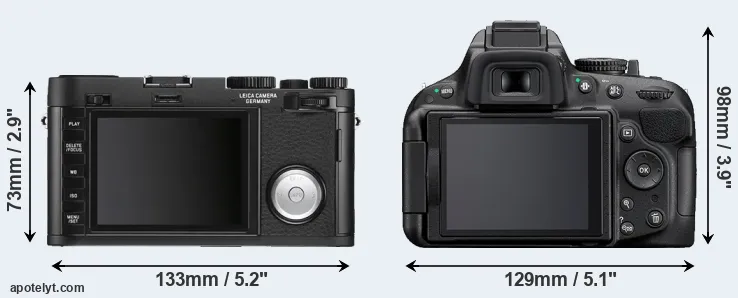 Comparison X Vario or D5200 rear