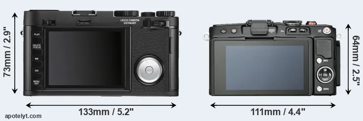Comparison X Vario or E-PL6 rear