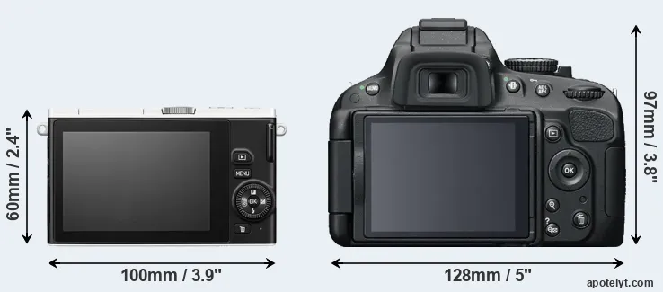 Comparison J4 or D5100 rear