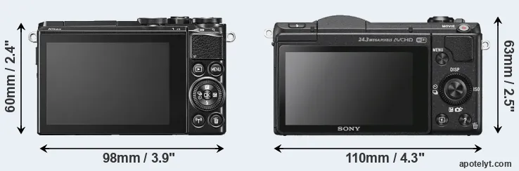 Comparison J5 or A5100 rear