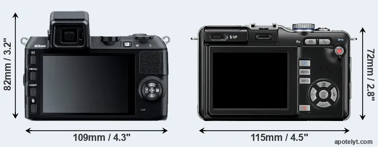 Comparison V2 or E-PL1 rear