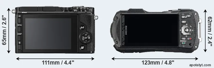 Comparison V3 or WG-60 rear