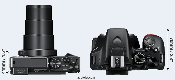 Compare A1000 versus D3500 top