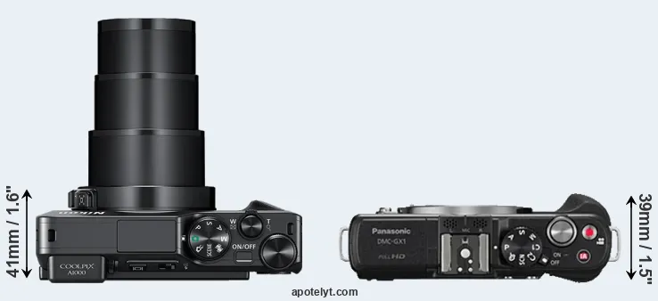Compare A1000 versus GX1 top