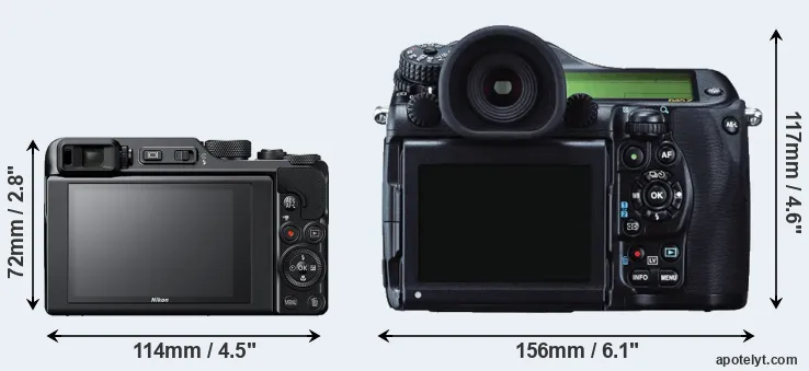 Comparison A1000 or 645Z rear