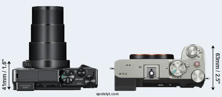 Compare A1000 versus A7C II top