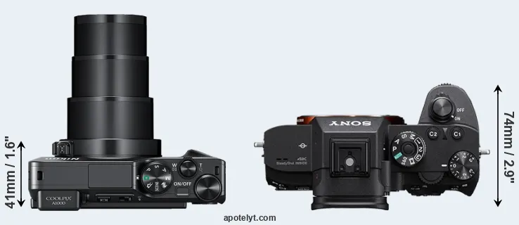 Compare A1000 versus A7R IIIA top