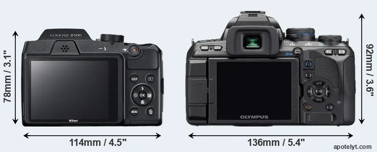 Comparison B500 or E-510 rear