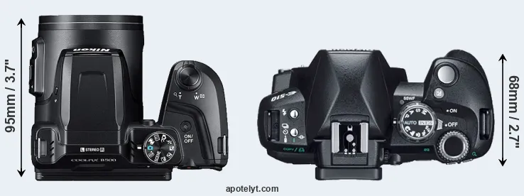 Compare B500 versus E-510 top