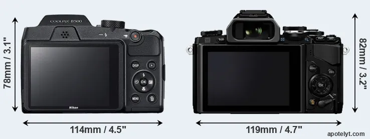 Comparison B500 or E-M10 rear