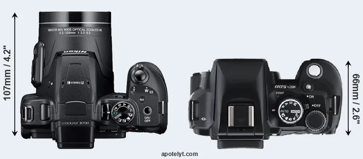 Compare B700 versus E-500 top