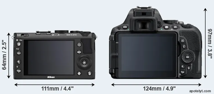 Comparison Coolpix A or D5500 rear