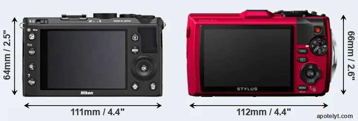 Comparison Coolpix A or TG-4 rear