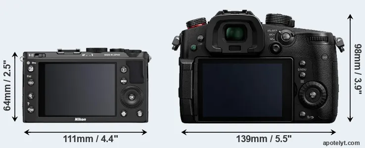 Comparison Coolpix A or GH5s rear