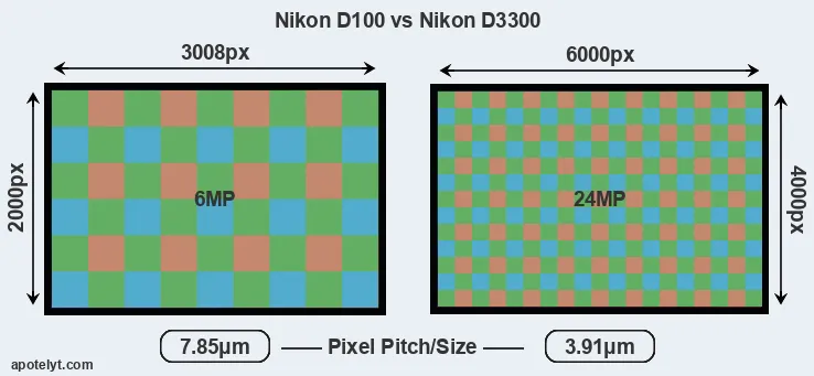 D100 versus D3300 MP