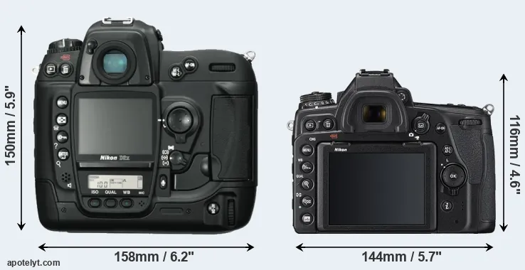 Comparison D2X or D780 rear