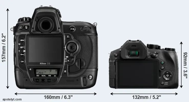 Comparison D3 or FZ330 rear